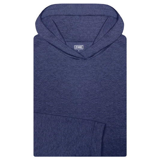 THE HEATHER NAVY PERFORMANCE HOODIE