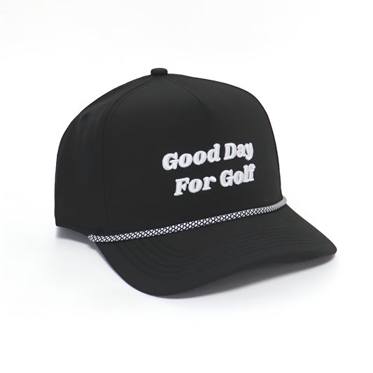 GOOD DAY FOR GOLF ROPE HAT BLACK