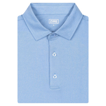 THE HEATHER LIGHT BLUE PERFORMANCE POLO