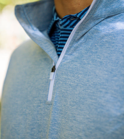 THE HEATHER LIGHT BLUE PERFORMANCE Q-ZIP