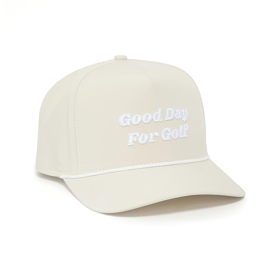 GOOD DAY FOR GOLF ROPE HAT CREAM