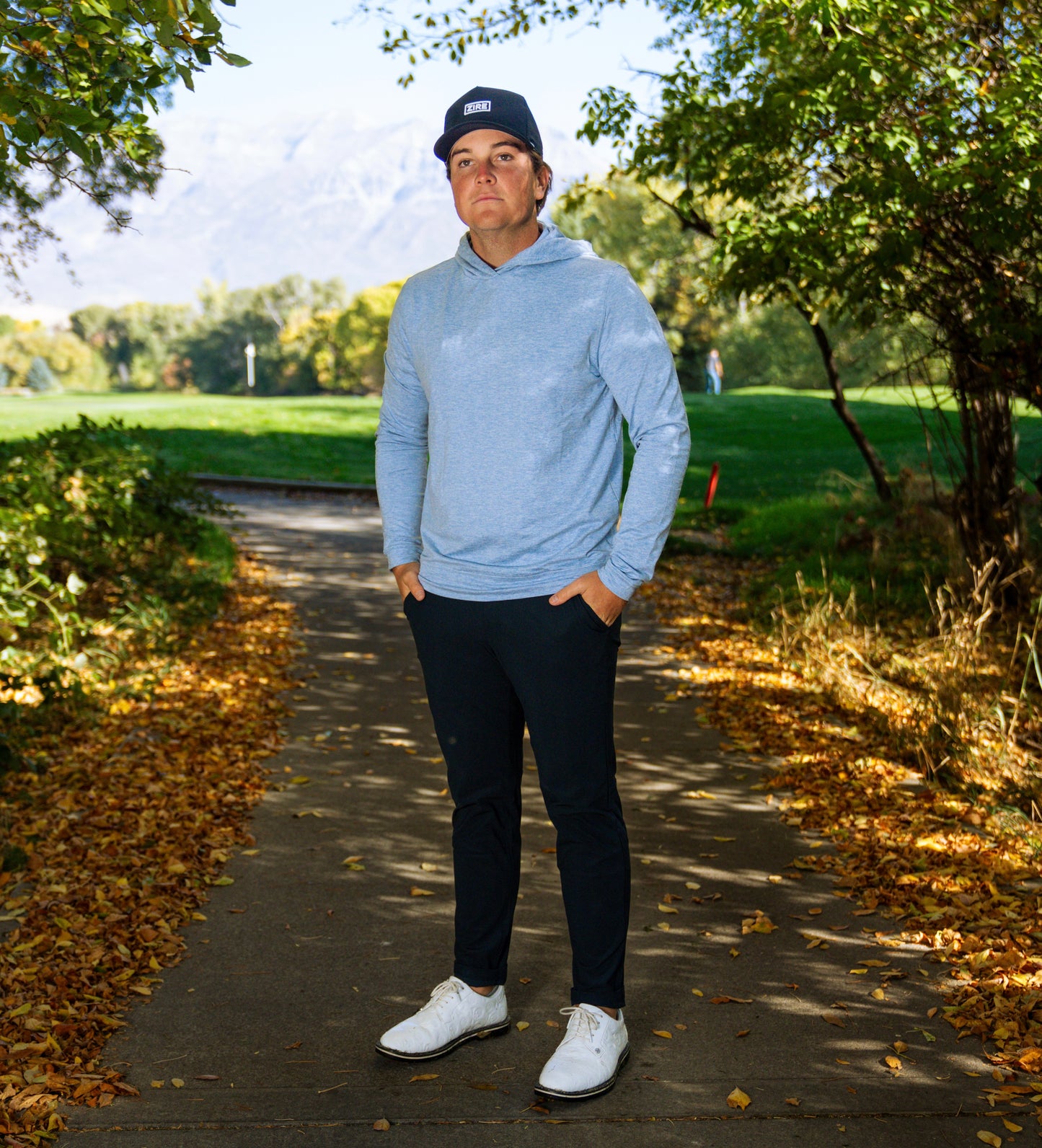 THE HEATHER LIGHT BLUE PERFORMANCE HOODIE