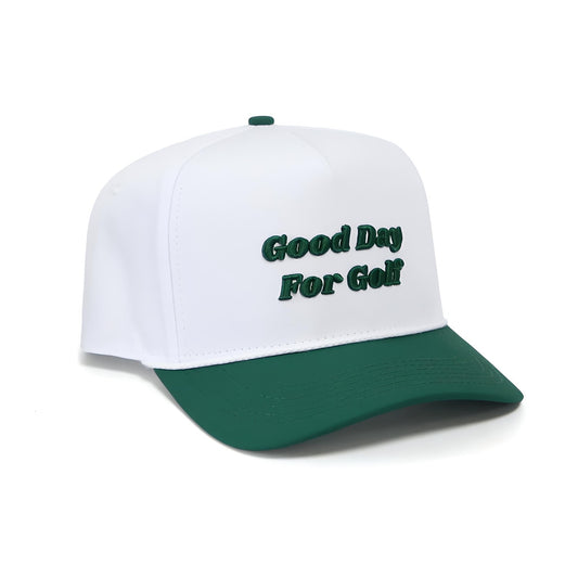 GOOD DAY FOR GOLF ROPE HAT WHITE & GREEN
