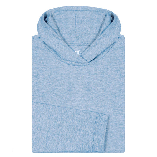 THE HEATHER LIGHT BLUE PERFORMANCE HOODIE