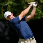 Rory McIlroy hits from the fourth tee during the final round of the PGA Championship at Valhalla