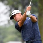 Michael Thorbjornsen hits from the fifth tee during the final round of the Rocket Classic