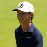 Miles Russell walks to the green during a practice round for the U.S. Open at Shinnecock Hills Golf Club