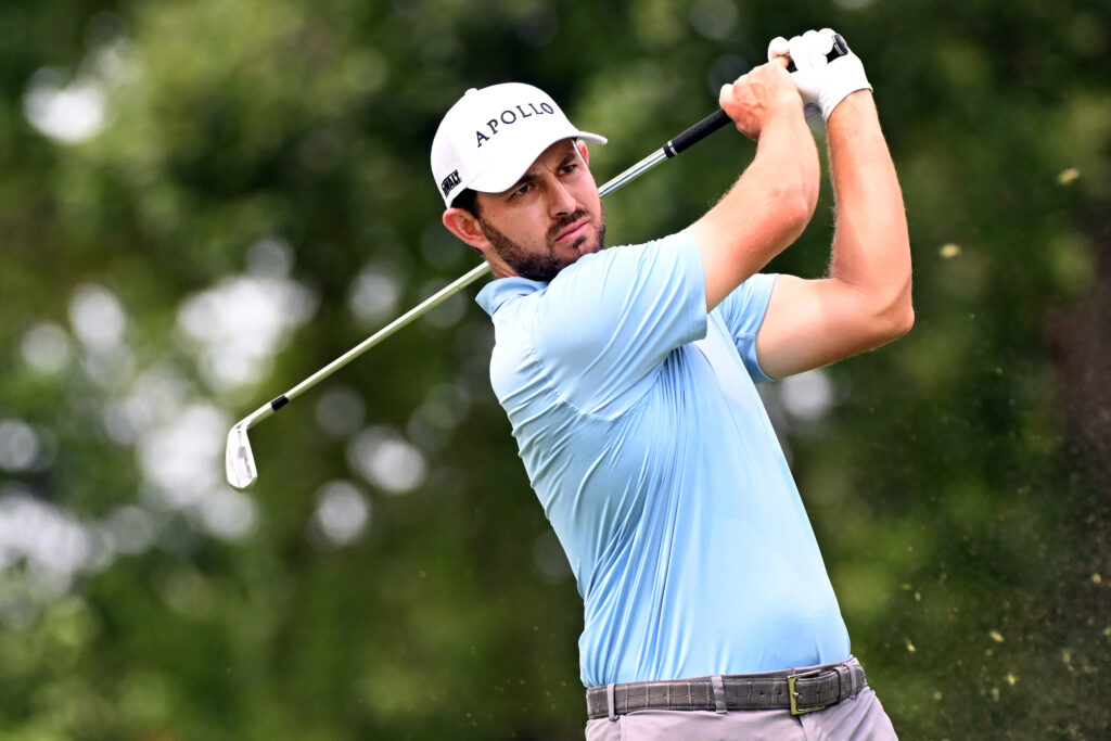 Patrick Cantlay hits from the fairway at the 2026 Rocket Classic