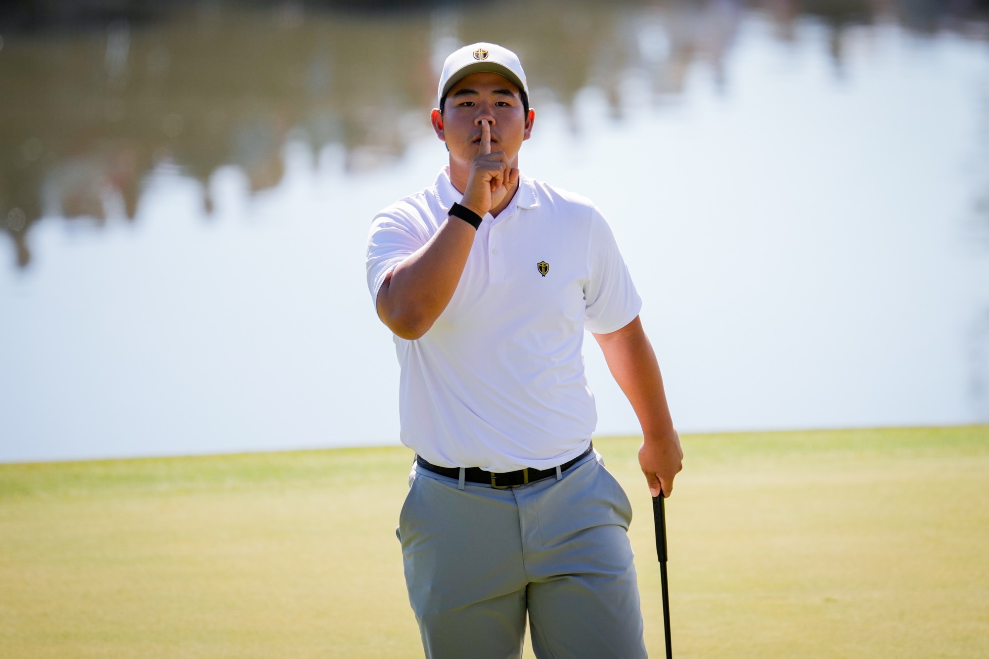 Tom Kim at the 2026 Presidents Cup at Medinah Country Club